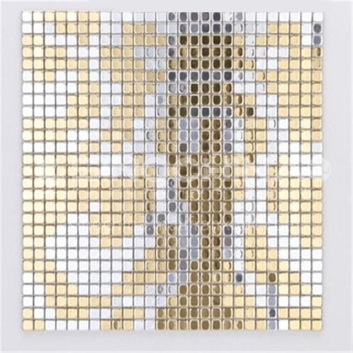 Aluminum (gold pattern) metal mosaic